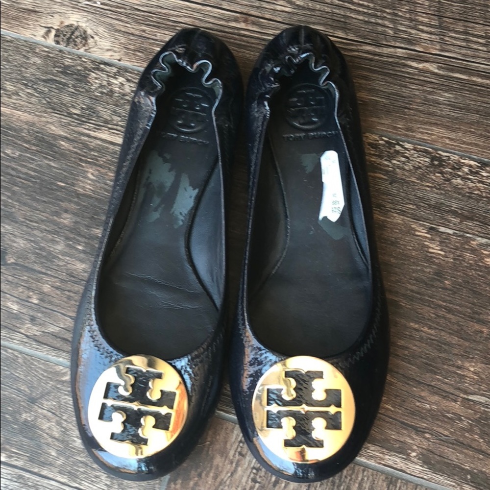 Navy Blue Tory Burch Flats